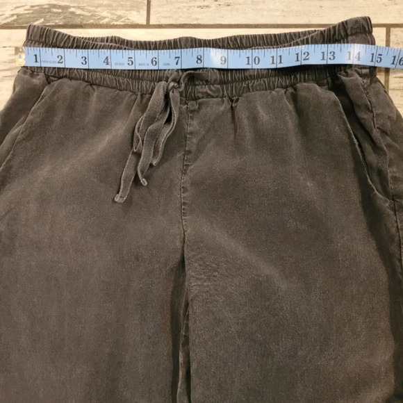 BELLA DAHL black wash Tencel Lyocell drawstring joggers athleisure gorpcore S - Picture 11 of 13